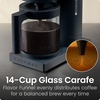 Chefman Caffeinator Programmable Drip Coffee Maker, 14-Cup Glass Carafe with 1-4 Cup Brewing, Classic & Bold Settings, 24-Hour Timer, Customizable Warming Plate, Reusable GoldTone Filter – Midnight