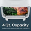 Chefman Crisp n’ Go 4 Qt Glass Air Fryer, 4-in-1, PFAS-Free Bowl & Rack(Ash Grey)