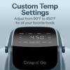 Chefman Crisp n’ Go 4 Qt Glass Air Fryer, 4-in-1, PFAS-Free Bowl & Rack(Lava Slate)