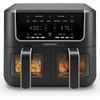 Chefman TurboFry 6-Quart Dual-Basket Air Fryer with Easy View Windows, Sync Finish, Digital Touch Controls, Nonstick Dishwasher-Safe Baskets, 5 Cooking Functions, 1700W