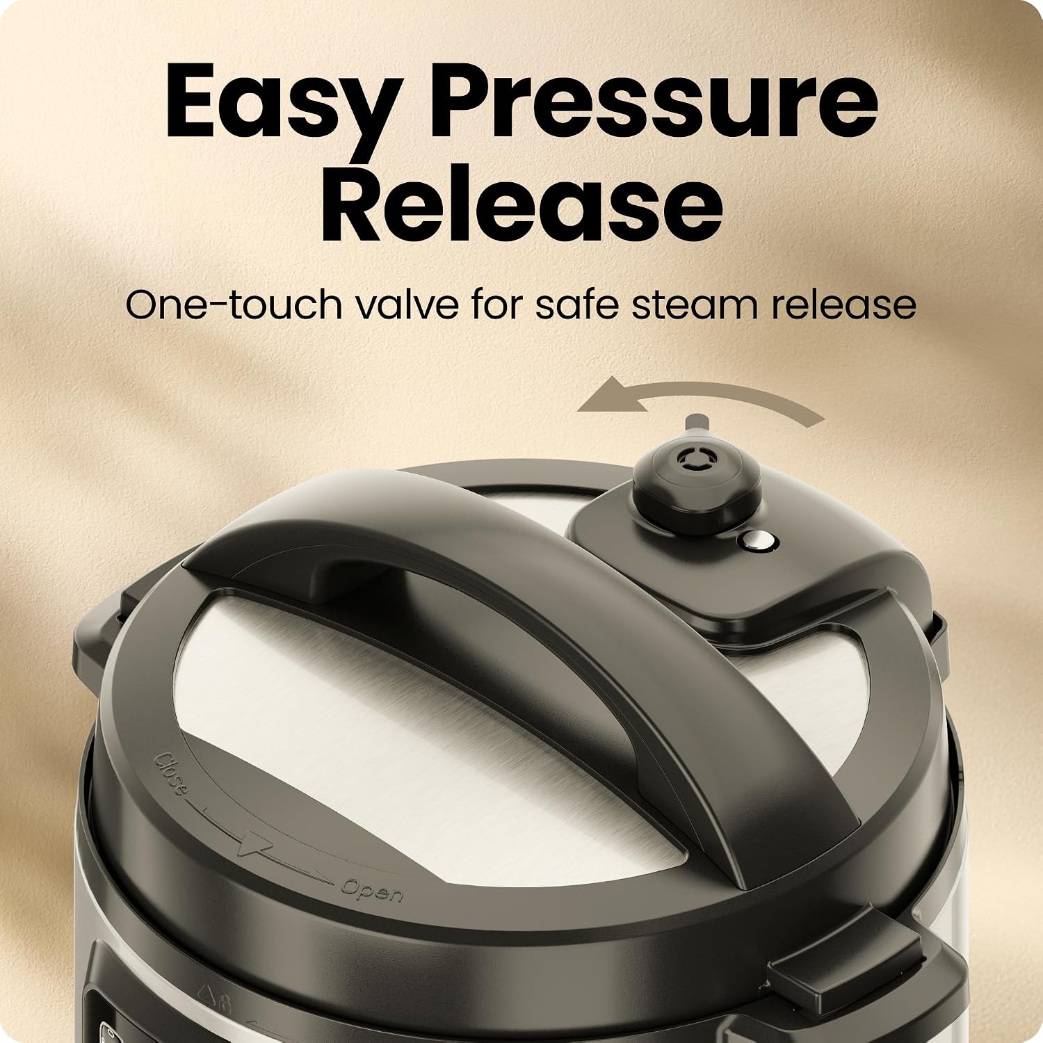 image:imageChefman 13in1 Electric Pressure Cooker 6Quart Multicooker with Touchscreen Controls Slow Cooker Steamer Saut Soup Chili Delay Start amp Keep Warm Stainless Steel