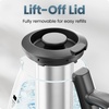 Chefman Electric Kettle with Tea Infuser, 1.7L 1500W, Removable Lid for Easy Cleaning, Boil-Dry Protection, Stainless Steel Filter, BPA Free, Auto Shut Off Hot Water Boiler, Glass Electric Tea Kettle(1.7 liters)